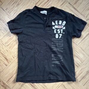 Me s Aeropostale Black Graphic Tee